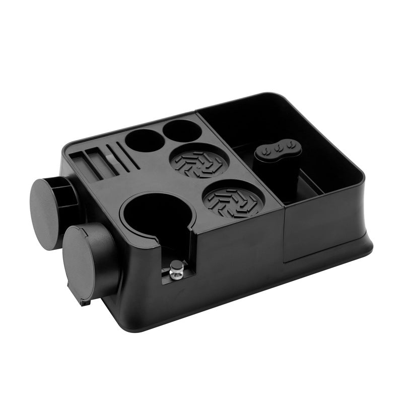 Espresso Knock Box-Espresso Organizer box, Tamping Station Fit 51,54,58mm Espresso Tamper, Distributor, Portafilter & Puck Screen Accessories, Knock Box Espresso for Barista Accessories