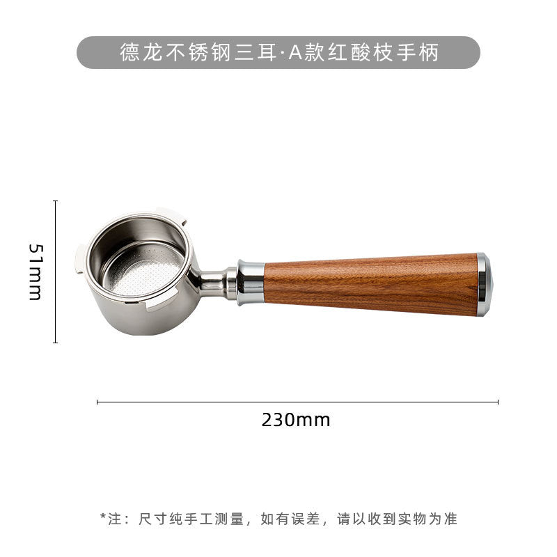 51mm Bottomless Portafilter with Puck Screen, 3 Ears Stainless Steel Head, Compatible with CASABREWS CM5418, 3700Essential, 3700Gense Espresso Machines, Includes 304 Stainless Steel Filter Basket