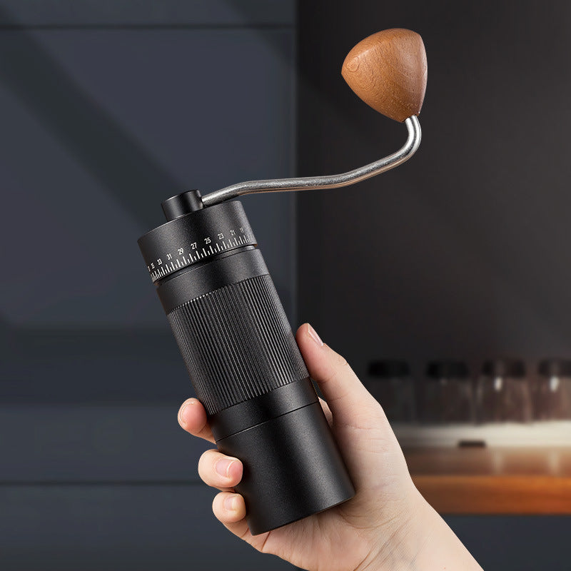Manual Coffee Grinder V1.1, Hand Crank Coffee Grinder, CNC 38mm Conical Burrs, Externally Adjustable Settings, Burr Coffee Grinder, Capacity 25g