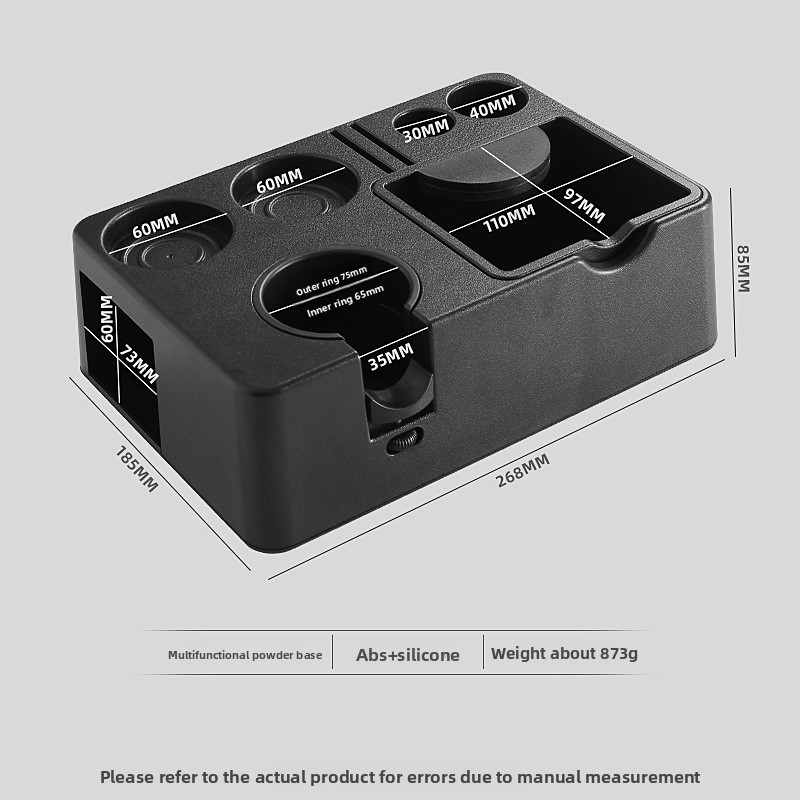Espresso Tamping Station, Organizer Box Fit for Storage 51/53/ 58MM Espresso Tamper, Espresso Accessories Multifunctional Base