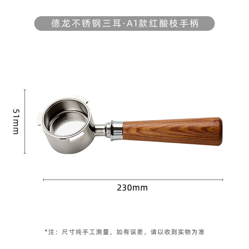 51mm Bottomless Portafilter with Puck Screen, 3 Ears Stainless Steel Head, Compatible with CASABREWS CM5418, 3700Essential, 3700Gense Espresso Machines, Includes 304 Stainless Steel Filter Basket