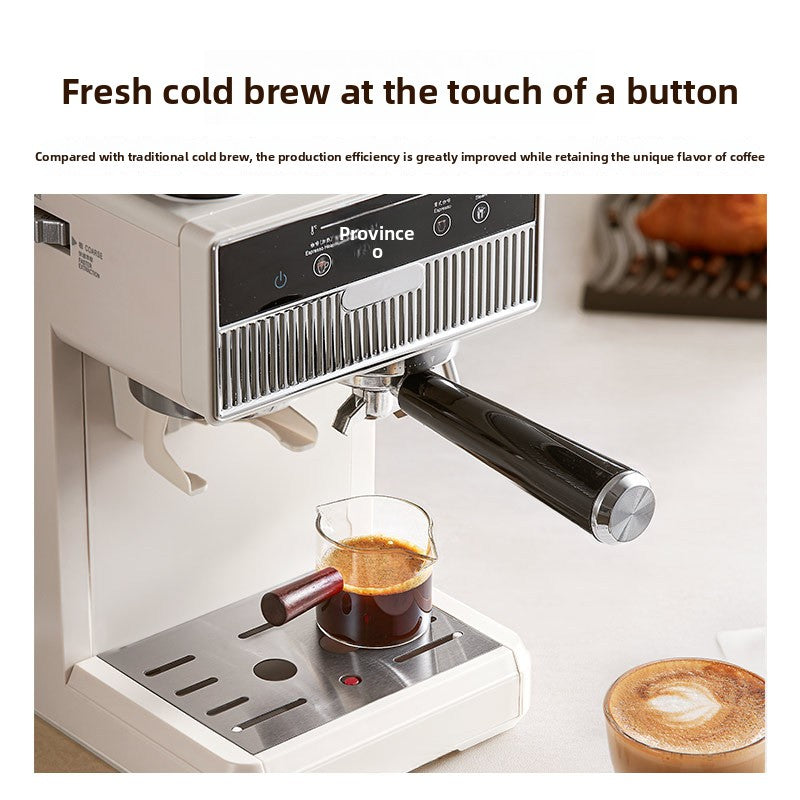 Semi-automatic Grinding and Extraction Espresso Machine, Steam milk espresso coffee machine, Can Extract Cold/hot Coffee