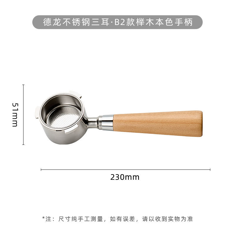 51mm Bottomless Portafilter with Puck Screen, 3 Ears Stainless Steel Head, Compatible with CASABREWS CM5418, 3700Essential, 3700Gense Espresso Machines, Includes 304 Stainless Steel Filter Basket