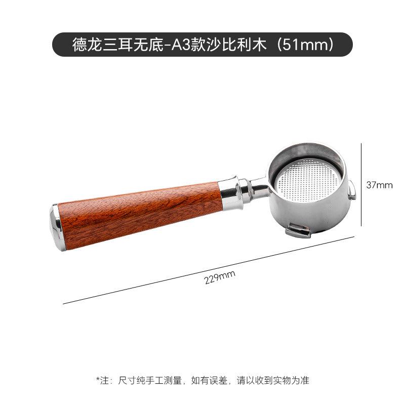 51mm Bottomless Portafilter with Puck Screen, 3 Ears Stainless Steel Head, Compatible with CASABREWS CM5418, 3700Essential, 3700Gense Espresso Machines, Includes 304 Stainless Steel Filter Basket