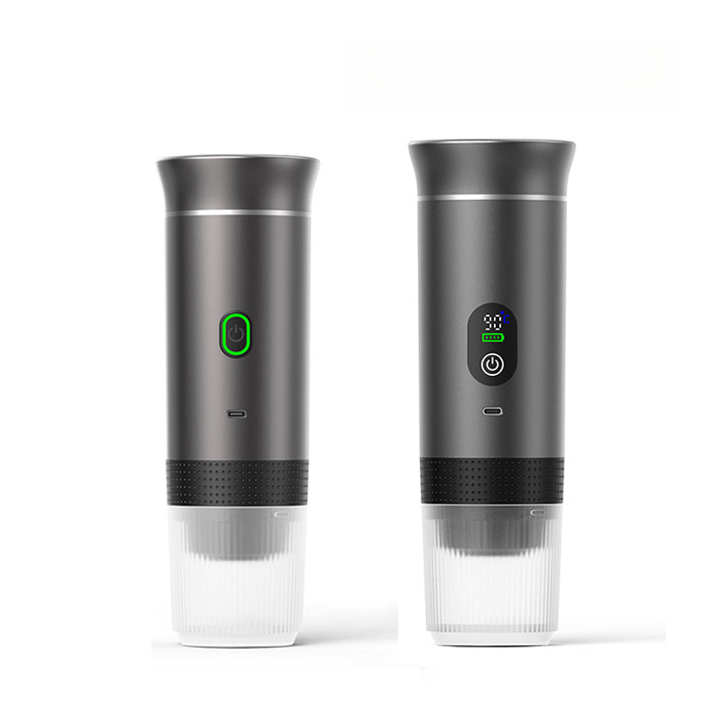 Portable Electric Espresso Machine, Mini Travel Coffee Machine, Car Electric Coffee Maker with Ground Coffee and NS Capsule for Machine, Perfect for Hiking, Camping, Office