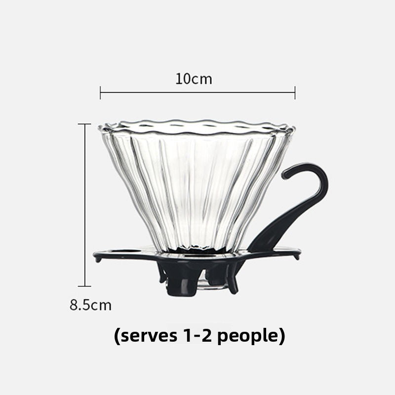 Household heat-resistant glass coffee maker V60 filter cup