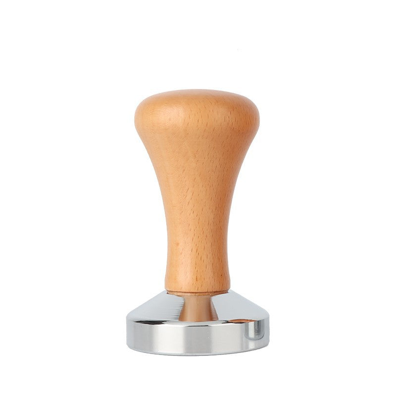 Practical Wooden Handle Coffee Tamper Espresso 51mm Light Brown