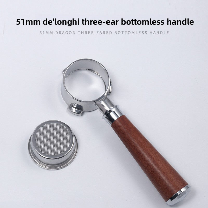 51mm Bottomless Portafilter with Puck Screen, 3 Ears Stainless Steel Head, Compatible with CASABREWS CM5418, 3700Essential, 3700Gense Espresso Machines, Includes 304 Stainless Steel Filter Basket