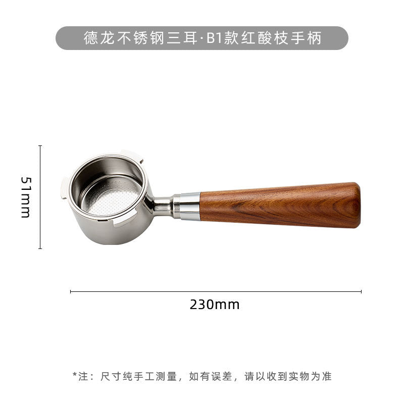 51mm Bottomless Portafilter with Puck Screen, 3 Ears Stainless Steel Head, Compatible with CASABREWS CM5418, 3700Essential, 3700Gense Espresso Machines, Includes 304 Stainless Steel Filter Basket