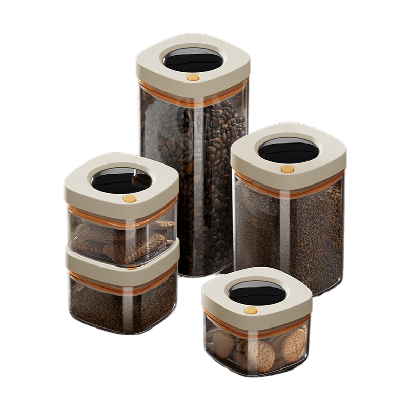 Vacuum Food Storage Box Kitchen Organizer Box Stackable Storage Jar Stackable Cereal Storage Container Transparent Container