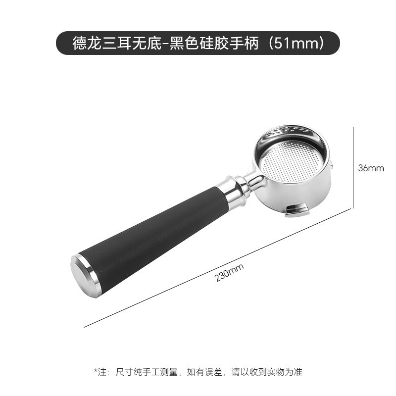 51mm Bottomless Portafilter with Puck Screen, 3 Ears Stainless Steel Head, Compatible with CASABREWS CM5418, 3700Essential, 3700Gense Espresso Machines, Includes 304 Stainless Steel Filter Basket
