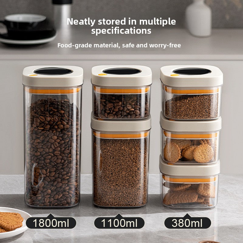 Vacuum Food Storage Box Kitchen Organizer Box Stackable Storage Jar Stackable Cereal Storage Container Transparent Container