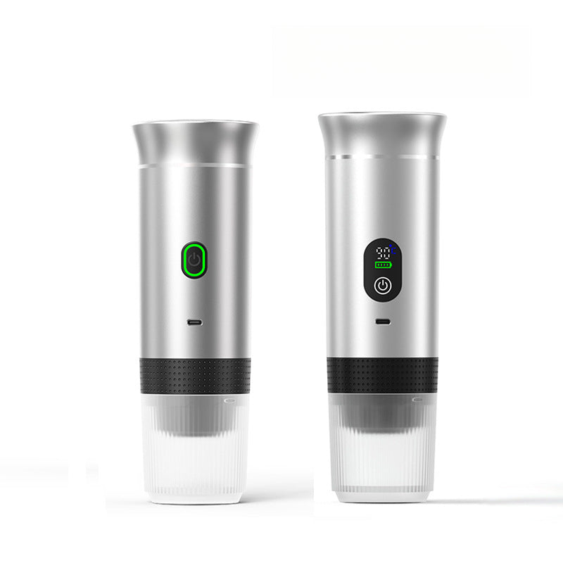 Portable Electric Espresso Machine, Mini Travel Coffee Machine, Car Electric Coffee Maker with Ground Coffee and NS Capsule for Machine, Perfect for Hiking, Camping, Office