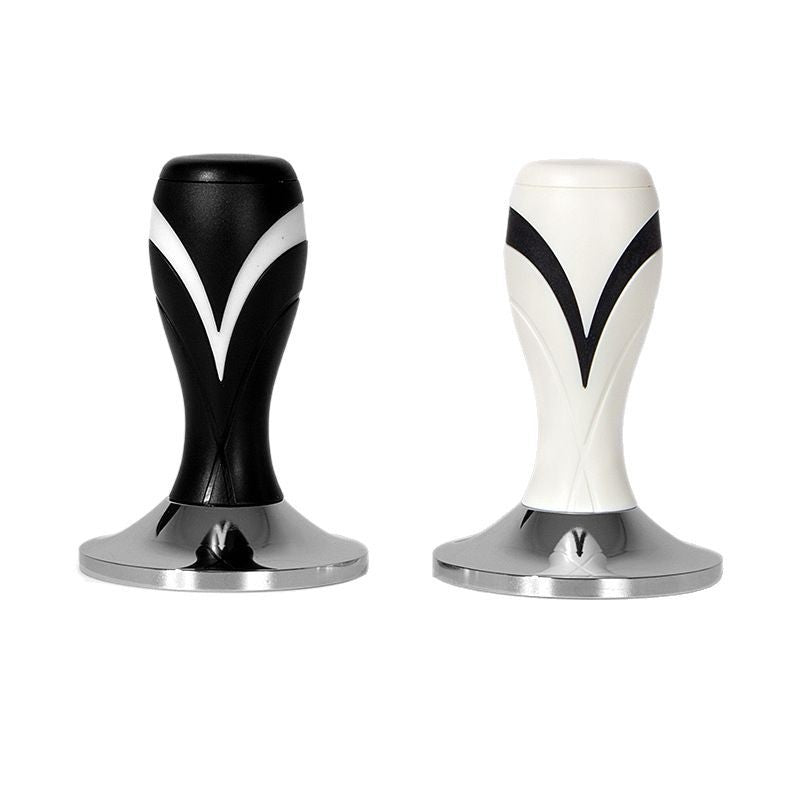 Coffee Tamper Coffee Hand Press Espresso Tamper Flat Base for Picnic Cafe Hotel Bar, Black, 51mm