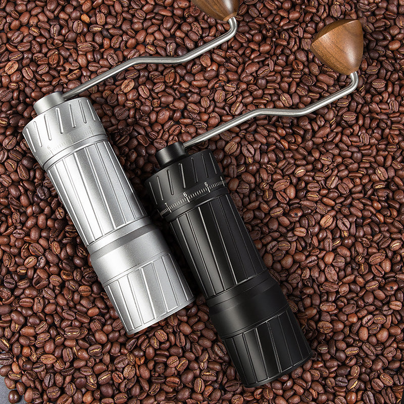 Manual Coffee Grinder with External Adjustable Settings, 7-Core Stainless Steel Conical Burr for Espresso and Pour-Over Brewing