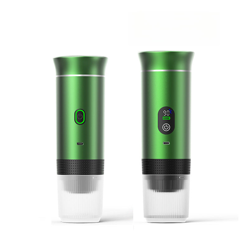 Portable Electric Espresso Machine, Mini Travel Coffee Machine, Car Electric Coffee Maker with Ground Coffee and NS Capsule for Machine, Perfect for Hiking, Camping, Office