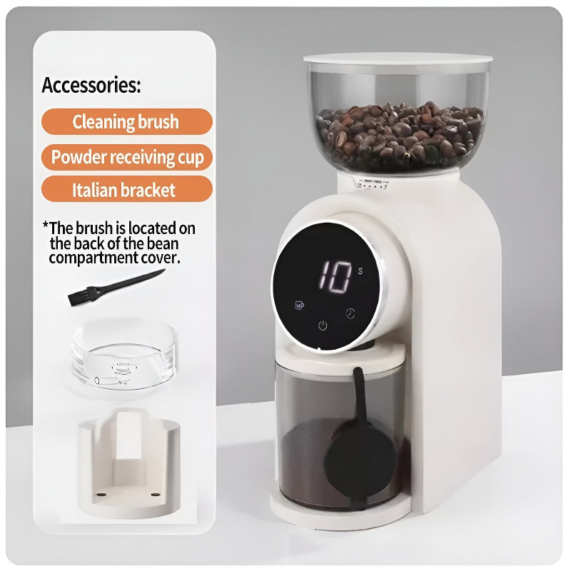 LUCKYONER Conical Burr Coffee Grinder, Electric Coffee Bean Grinder with 25 Grind Settings, Adjustable for 2–12 Cups, Anti-Static Design,