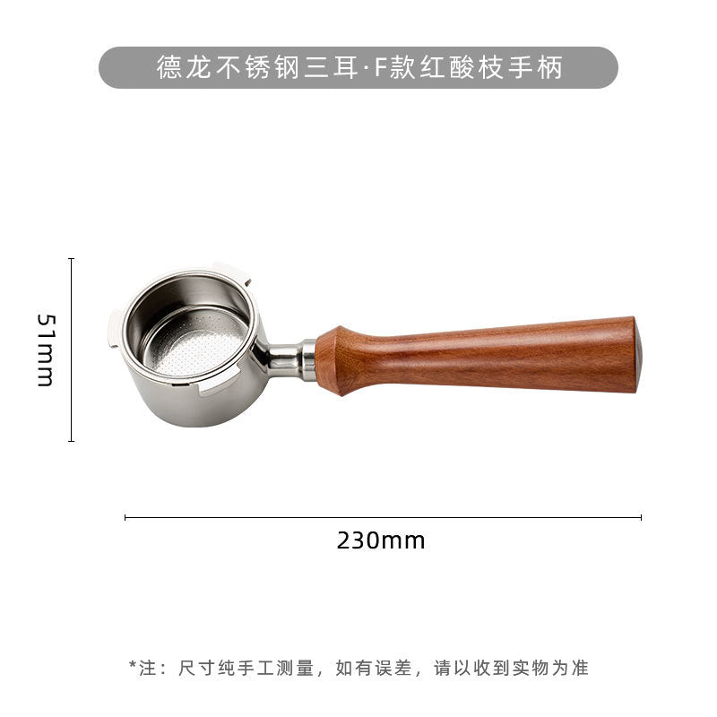 51mm Bottomless Portafilter with Puck Screen, 3 Ears Stainless Steel Head, Compatible with CASABREWS CM5418, 3700Essential, 3700Gense Espresso Machines, Includes 304 Stainless Steel Filter Basket