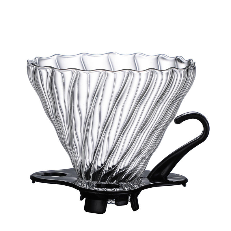 Household heat-resistant glass coffee maker V60 filter cup