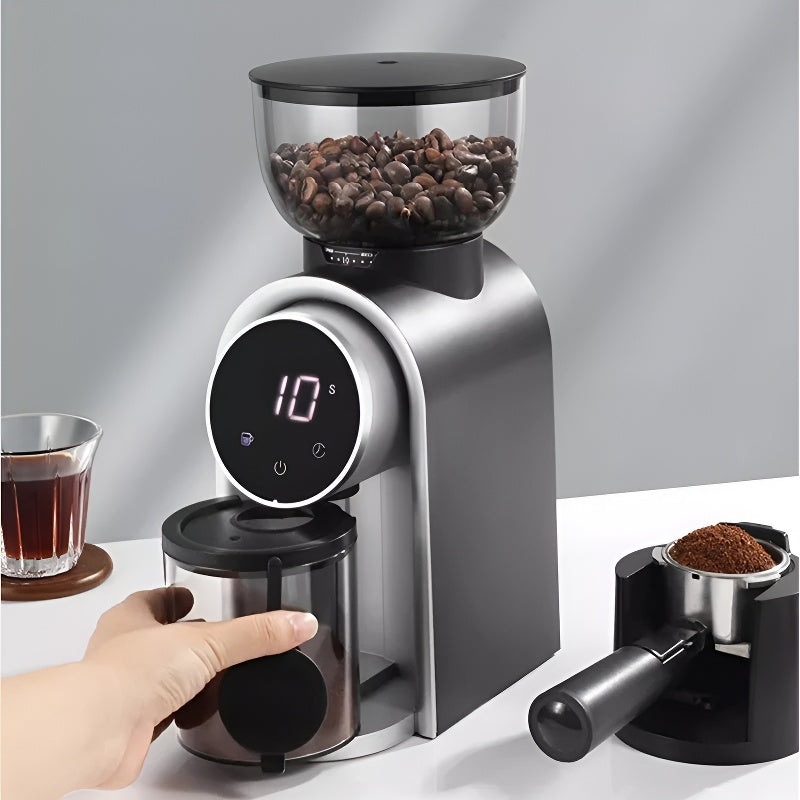 LUCKYONER Conical Burr Coffee Grinder, Electric Coffee Bean Grinder with 25 Grind Settings, Adjustable for 2–12 Cups, Anti-Static Design,