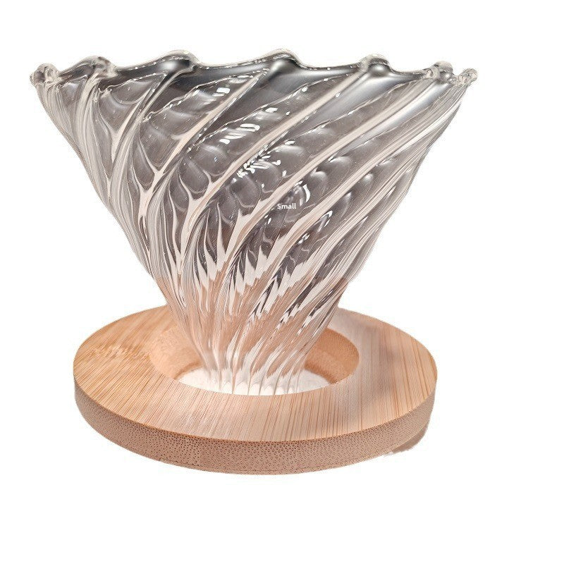 Household heat-resistant glass coffee maker V60 filter cup