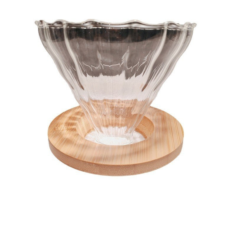 Household heat-resistant glass coffee maker V60 filter cup