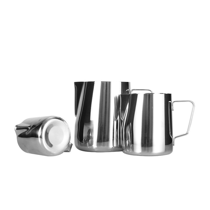 304Stainless Steel Latte Art Cup Latte Art Milk Frothing Cup Pointed Mouth Milk Tea Cup Wax Melting Cup Coffee Latte Art Tool