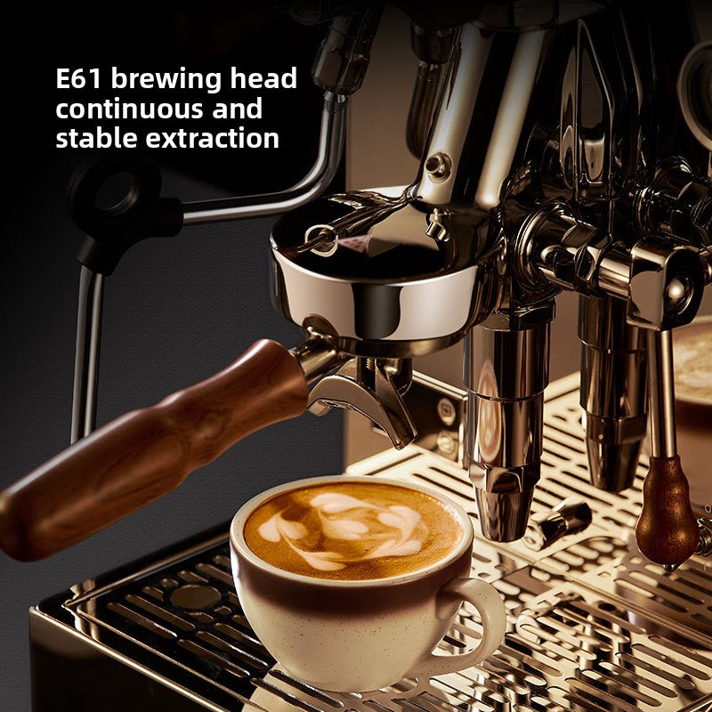 Espresso machine, home/commercial Semi-Automatic Espresso machine,Features with E61 brew head, rotary pump, stainless steel design