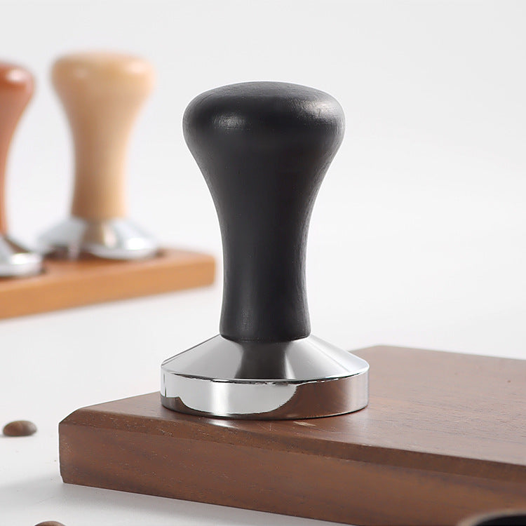 Practical Wooden Handle Coffee Tamper Espresso 51mm Light Brown