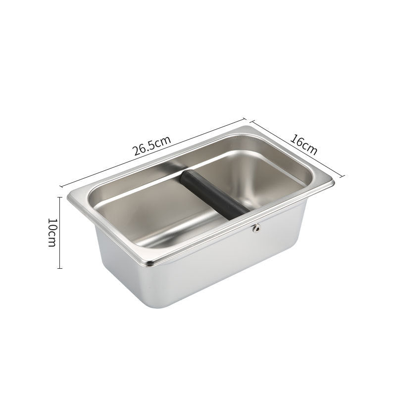 Coffee Knock Box Coffee Machine Waste Slag Bucket Coffee Grounds Knock Box Container Eco-friendly Large Capacity Stainless Steel Coffee Espresso Knock Box Supplies for Household - L