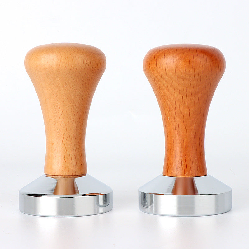 Practical Wooden Handle Coffee Tamper Espresso 51mm Light Brown
