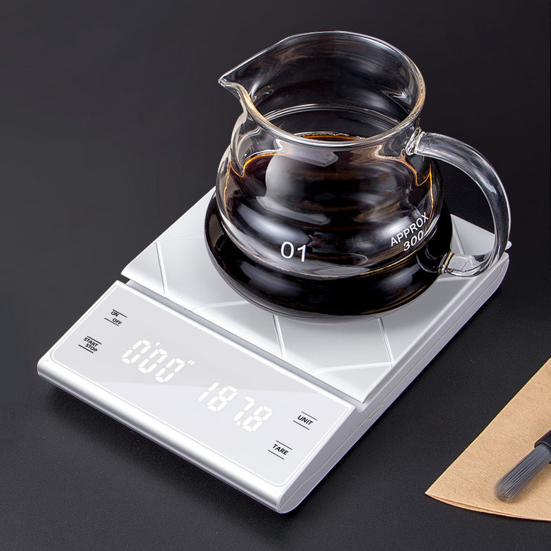 Smart LED Coffee Scale Multifunctional Hand Brew Timer Electronic Scale 3kg Household Kitchen Scale Platform Scale