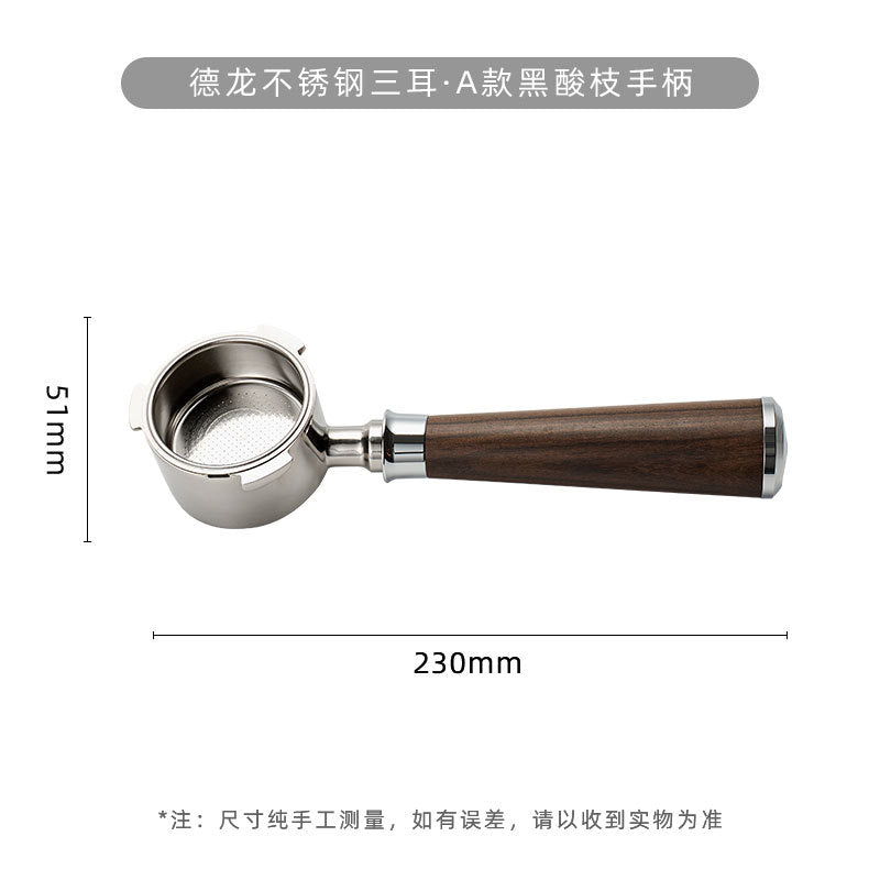 51mm Bottomless Portafilter with Puck Screen, 3 Ears Stainless Steel Head, Compatible with CASABREWS CM5418, 3700Essential, 3700Gense Espresso Machines, Includes 304 Stainless Steel Filter Basket