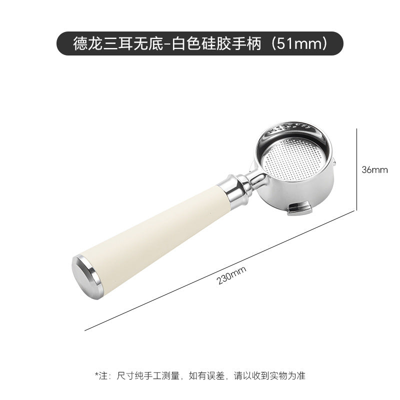 51mm Bottomless Portafilter with Puck Screen, 3 Ears Stainless Steel Head, Compatible with CASABREWS CM5418, 3700Essential, 3700Gense Espresso Machines, Includes 304 Stainless Steel Filter Basket