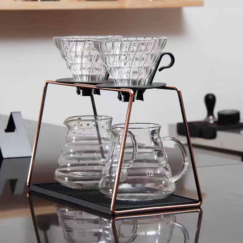 Coffee Pour Over Rack Metal Filter Cup Holder for Home Use V60Drip Filter Rack Filter Paper Rack Set Coffee Brewing Rack Metal Filter Cup