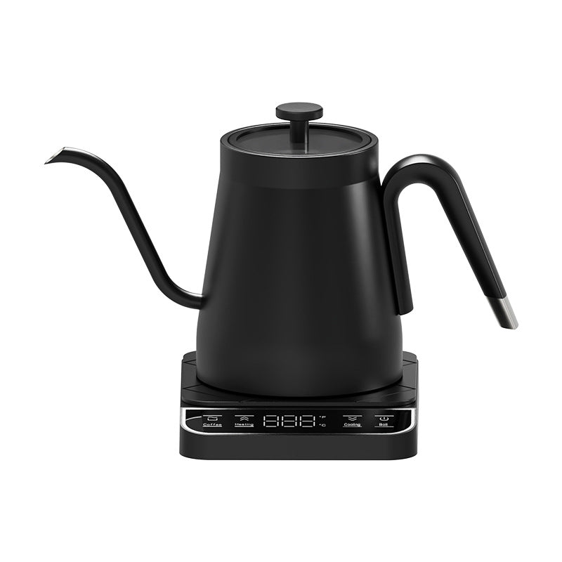 Gooseneck Electric Kettle, ±1℉ Temperature Control Pour Over Kettle for Coffee, Tea & Water, Stainless Steel 1200 W Keep Warm OLED Display 1 L (Black)