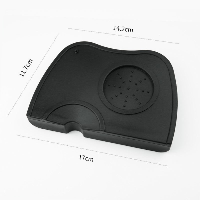 Coffee Tamper Mat for Portafilter - Silicone Tamping Pad -Espresso Machine Accessories (Black)