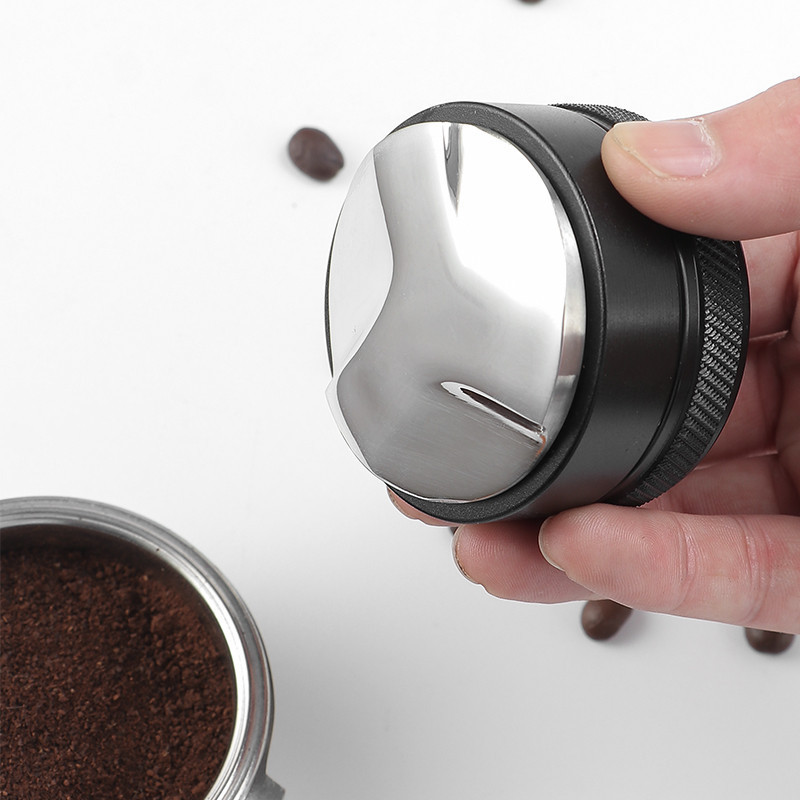 Coffee Distributor Espresso Distribution Tool/Leveler 3 Angled Slopes Adjustable Palm Tamper Fits 51/53/58mm Portafilter Depth