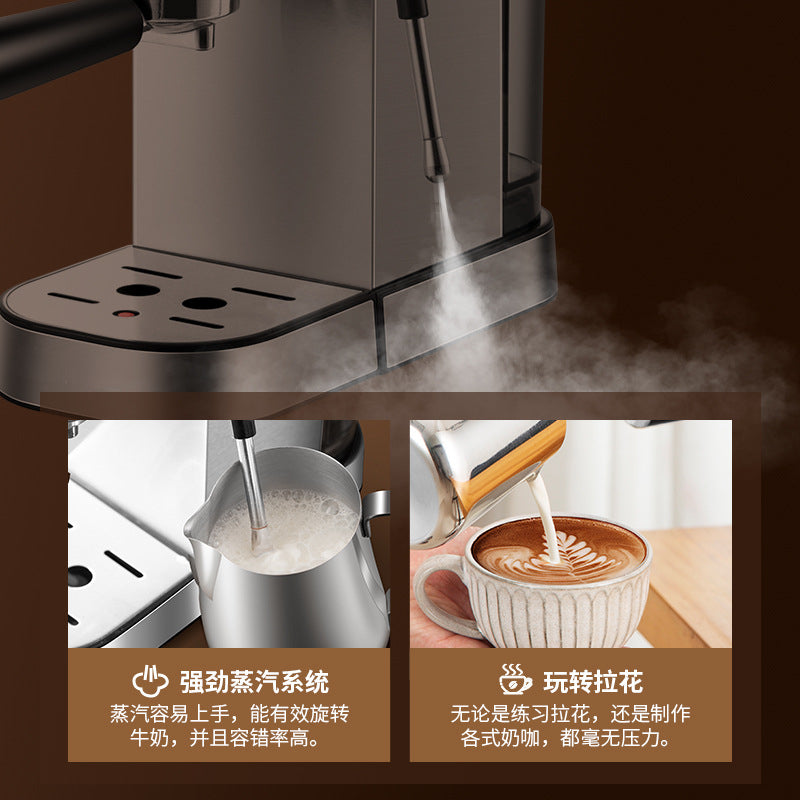 Espresso Machine 20 Bar, Professional Espresso Maker with Milk Frother Steam Wand, Compact Coffee Machine with 37oz Removable Water Tank