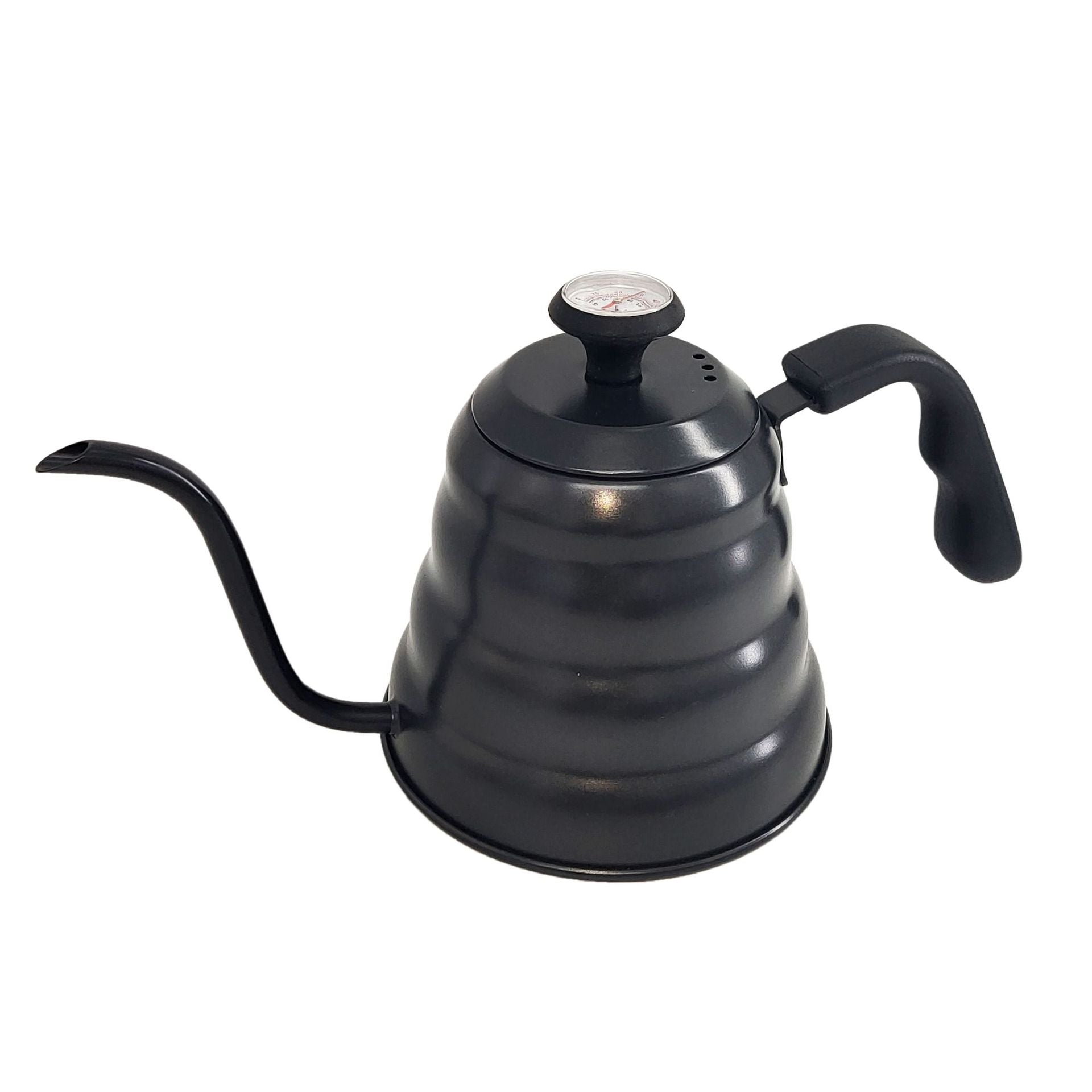 Luckyoner Gooseneck Kettle for Pour Over Coffee and Tea with Thermometer for Exact Temperature, Precision Pour Drip Spout, Stainless Steel, Compatible with all Stove Tops (1.2 Liter, 40 fl oz)