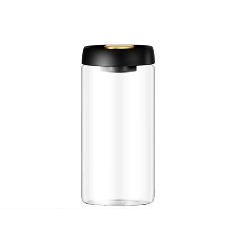 Coffee Beans Vacuum Sealed Tank Transparent Glass Food Storage Jars Household Moisture-proof Air Extraction Airtight Container