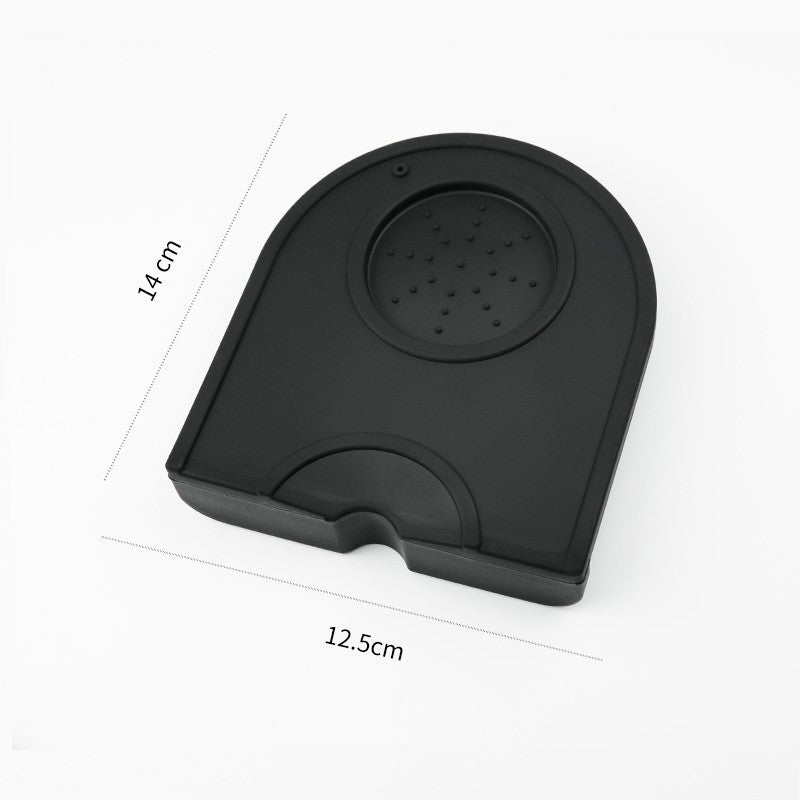 Coffee Tamper Mat for Portafilter - Silicone Tamping Pad -Espresso Machine Accessories (Black)