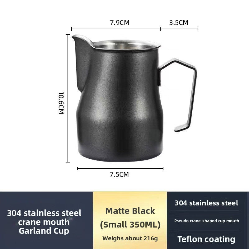 304Stainless Steel Pitcher Thick Frothing Pitcher with Scale White Teflon Hit Milk Frothing Cup Fancy