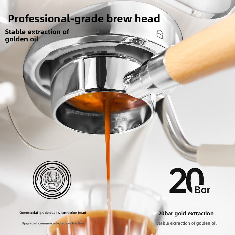 Coffee Machine Italian Espresso Semi-automatic High-pressure Steam Double Boiler Heating Grinding Integrated Machine