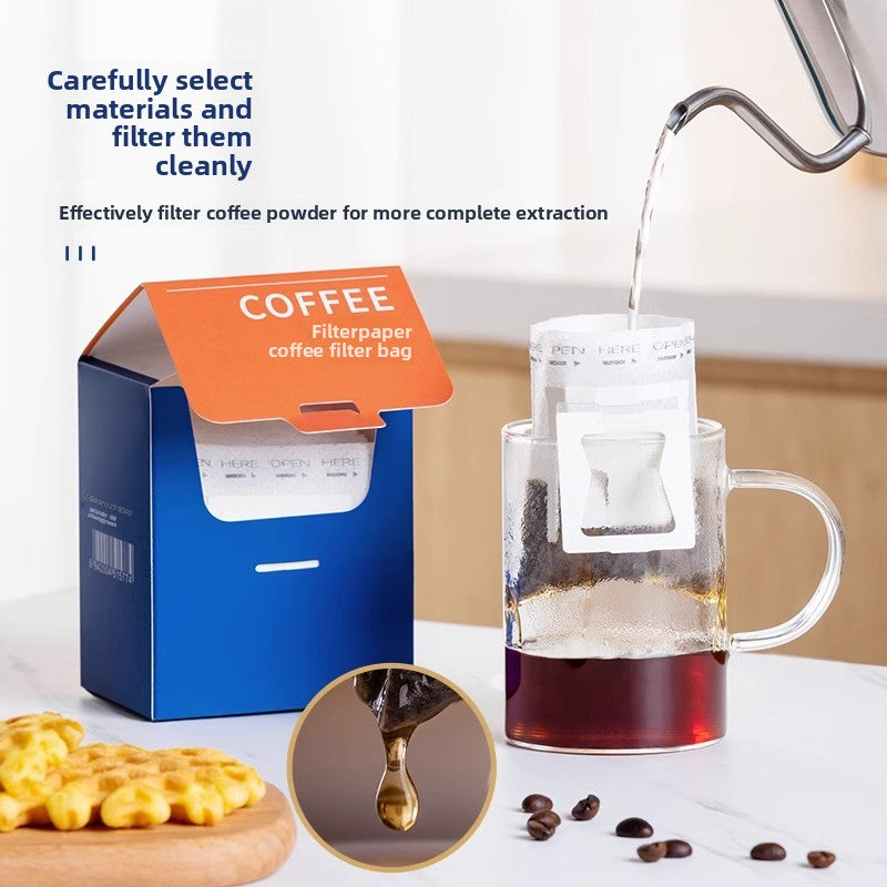 50/100pcs Portable Hanging Coffee Filter Disposables Drip Coffee Bag Hand Brewed Coffee Filter Paper Bag Coffee Utensil
